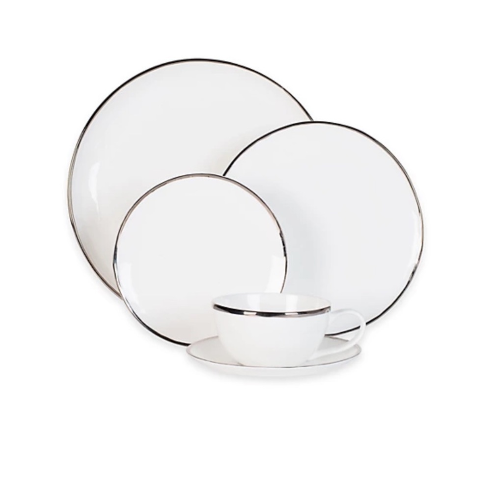 Olivia & Oliver™ Harper Organic Shape Platinum 5-Piece Place Setting
